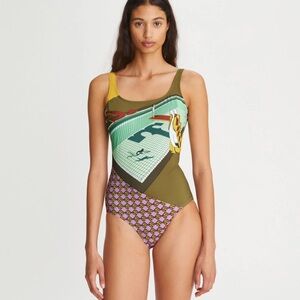 NWT Tory Burch Pelican Reef One Piece Swimsuit